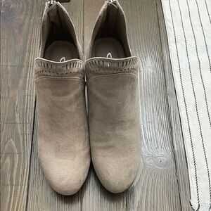 Women's Taupe Suede Ankle Boots